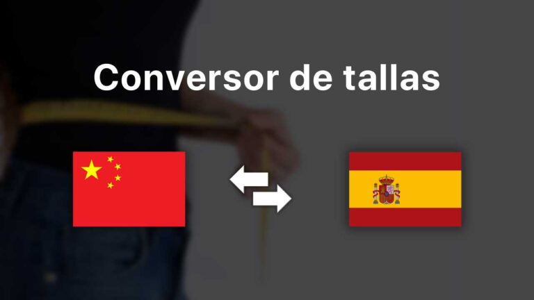 Conversor de tallas chinas a españolas
