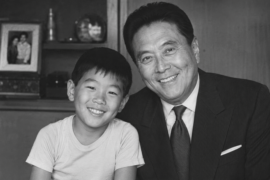 Robert Kiyosaki de pequeño con su padre rico